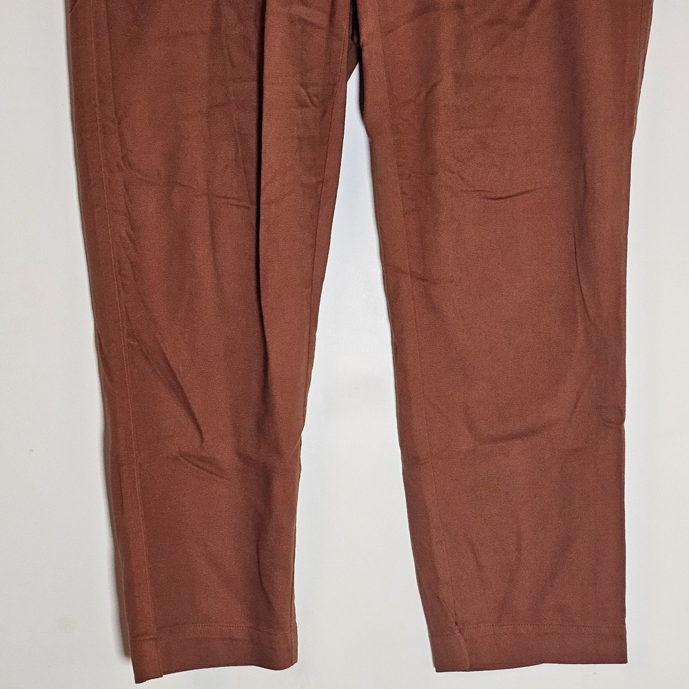 Gap Pants Womens Medium Orange Brick Drawstring Chino Stretch Office Workwear M - Picture 3 of 16